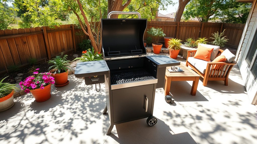 optimal patio grill placement