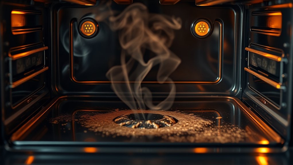 oven smoke from residues