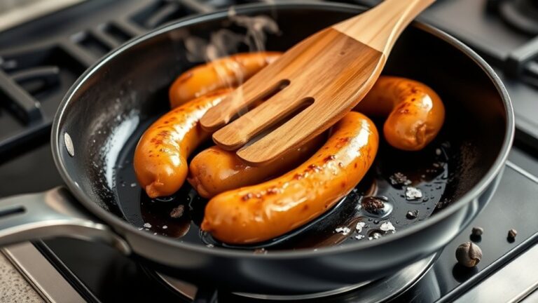 pan fried bratwurst preparation