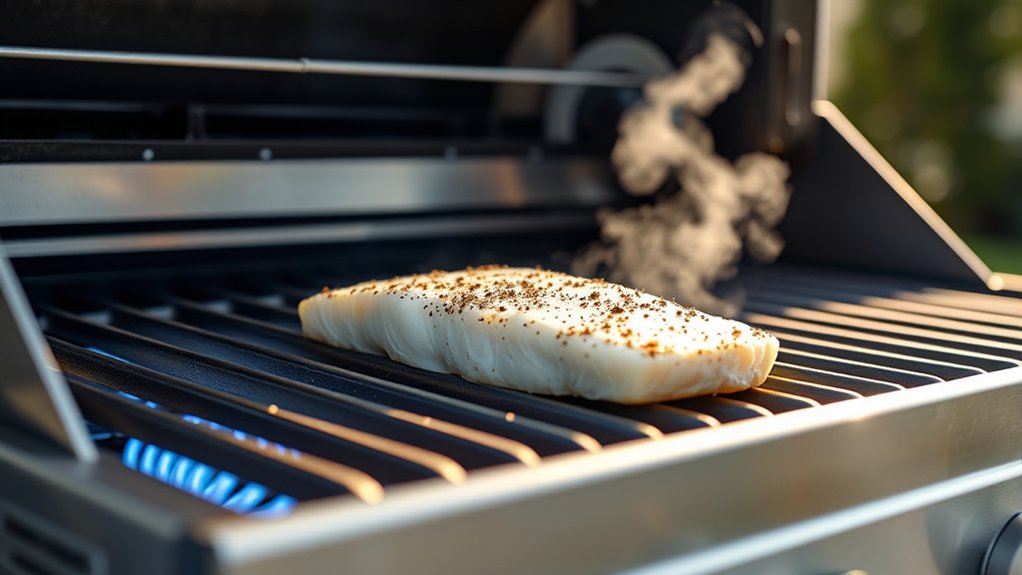 preheat grill oil clean