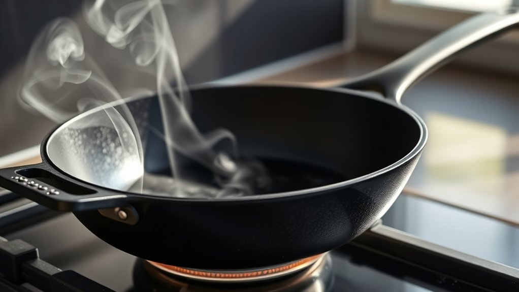 preheat pan for searing