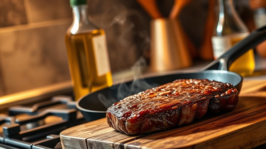 preheat pan select high smoke oil