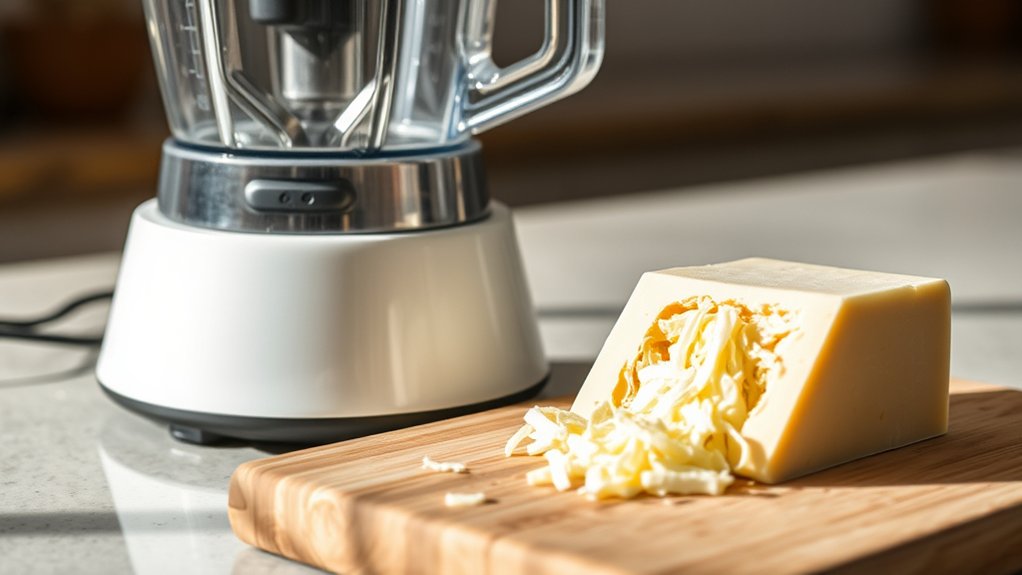 prepare cheese and blender