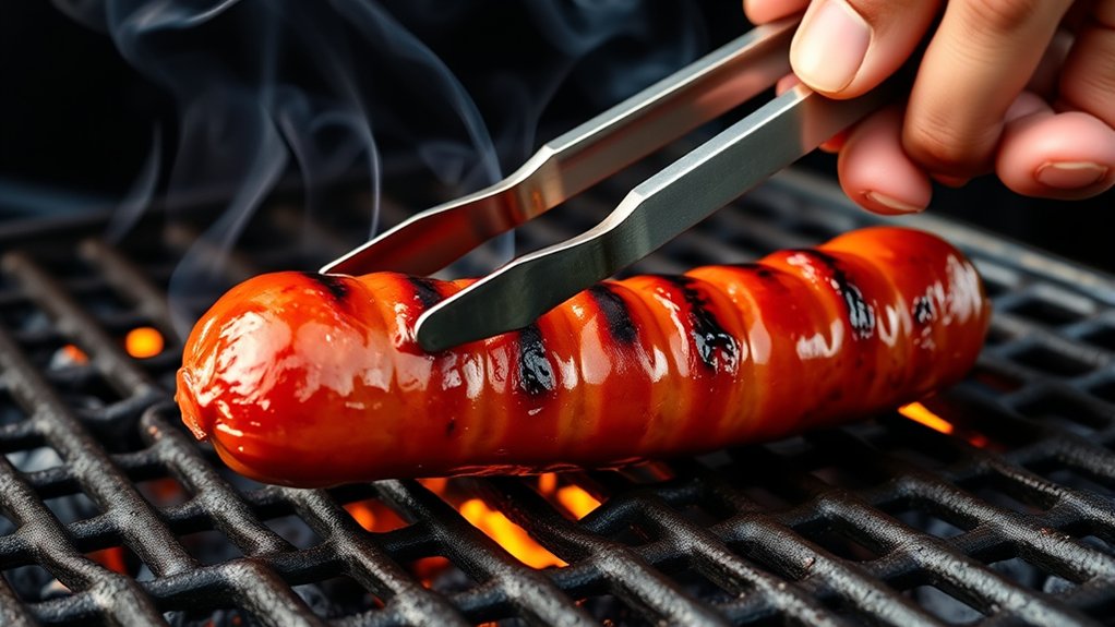 prepare grill for perfect sausage