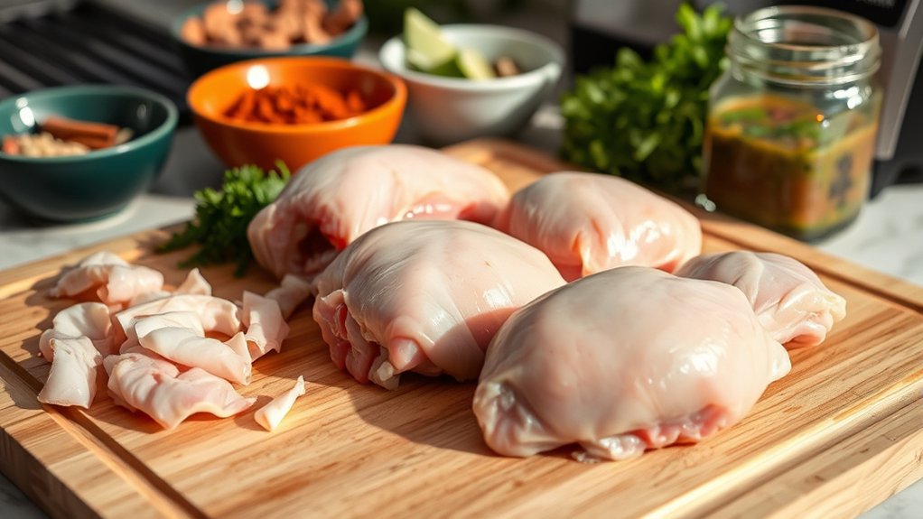 prepare season marinate chicken