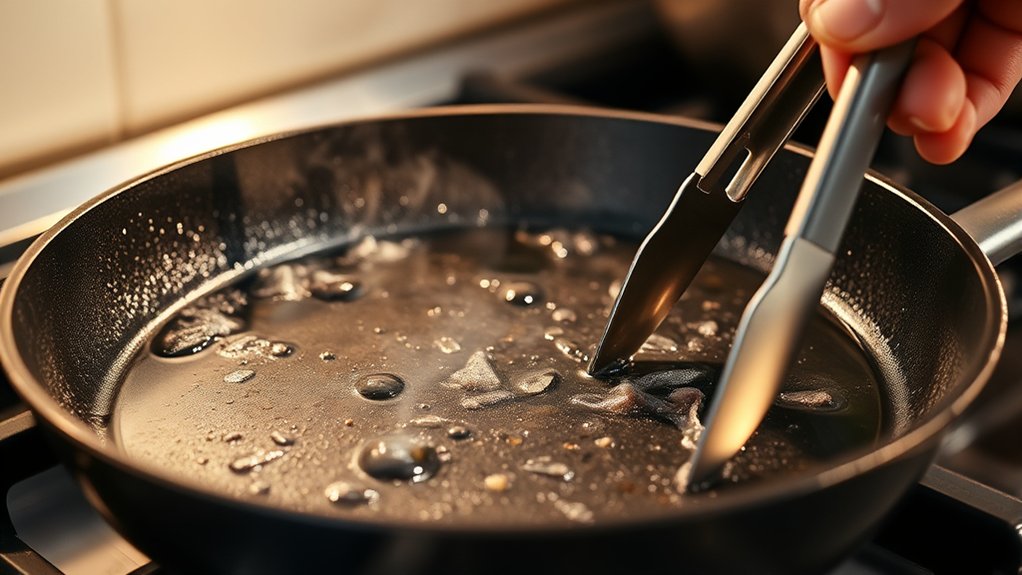 properly heated searing pan
