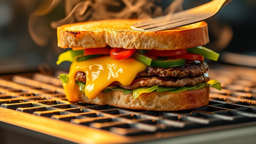 quick flat top grilled sandwiches