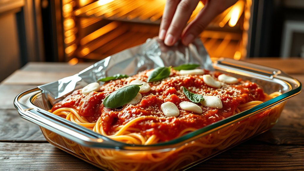 reheat pasta evenly oven