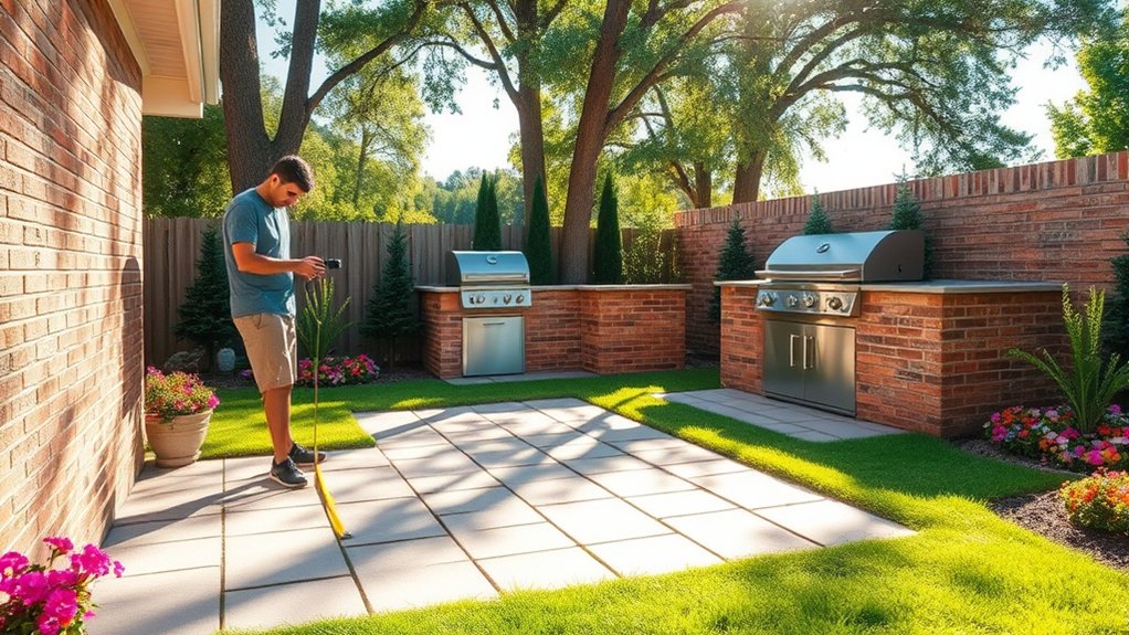 safe ventilated grilling location