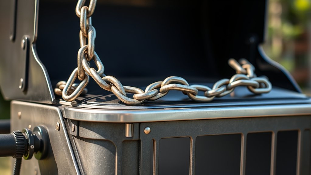 secures lid and hinges