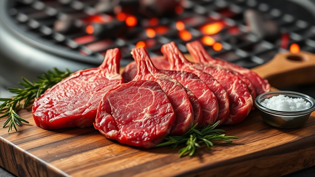 select fresh evenly cut meat