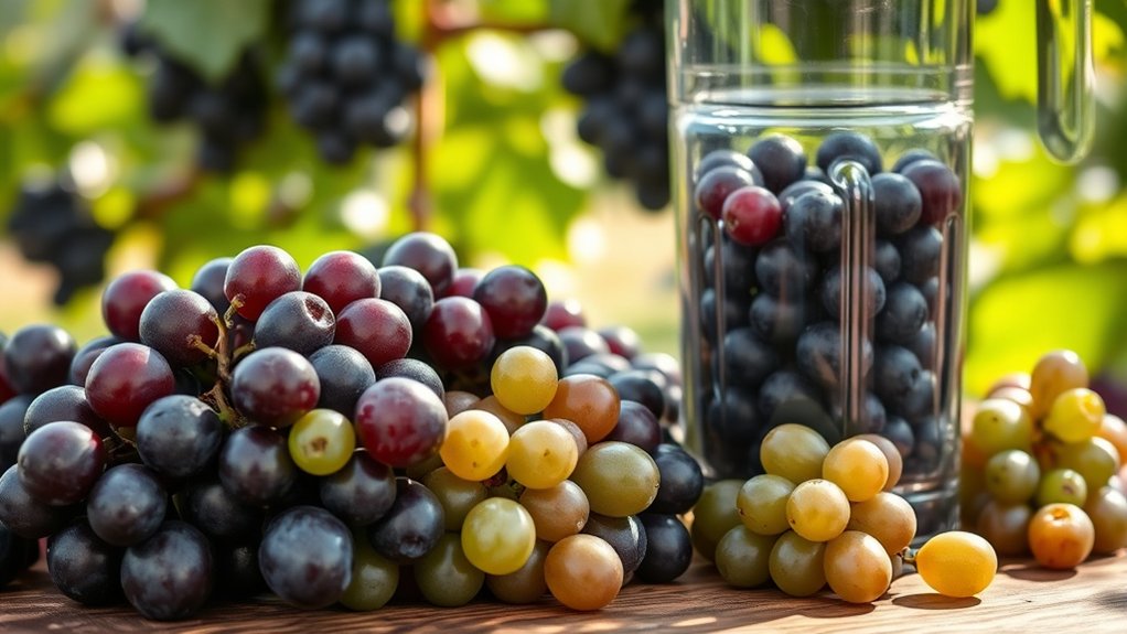 select ripe firm grapes
