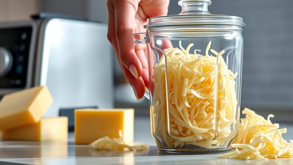 shred cheese using blender