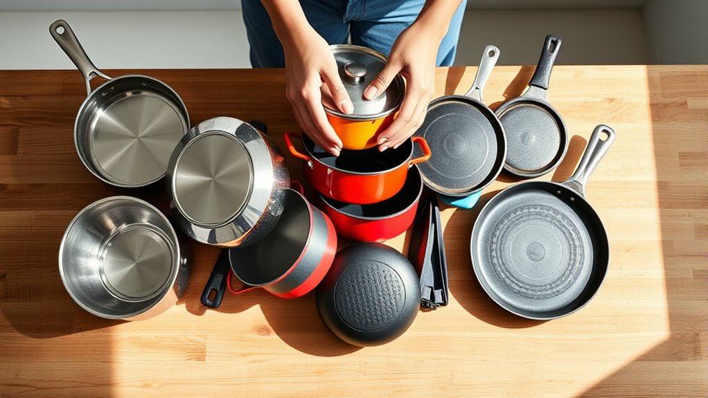 sort cookware by material