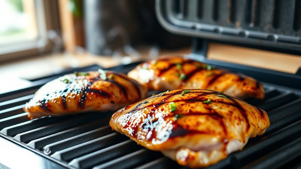 tender marinated chicken grilling