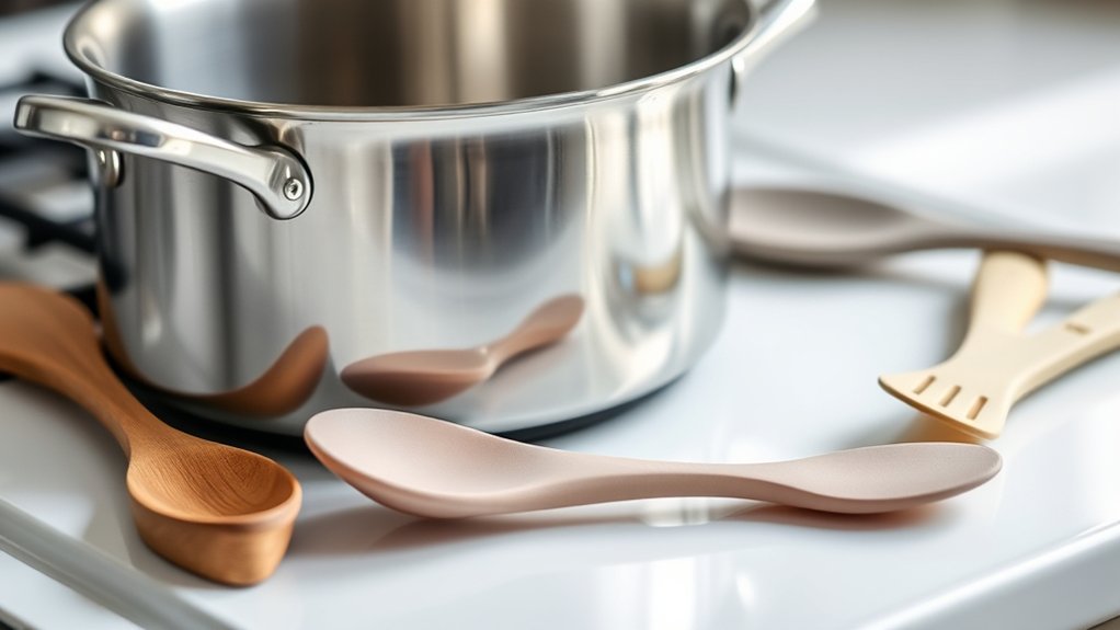 use gentle non metal utensils