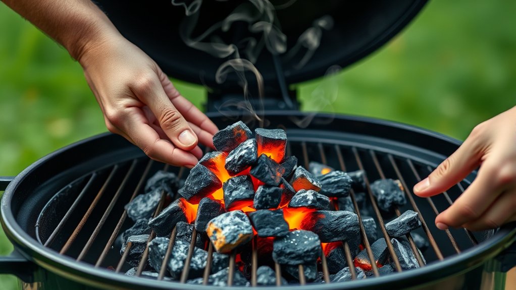 use less charcoal gradually