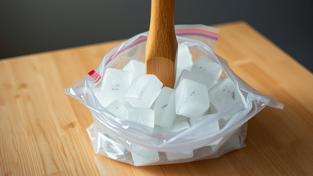 use sturdy bag and mallet