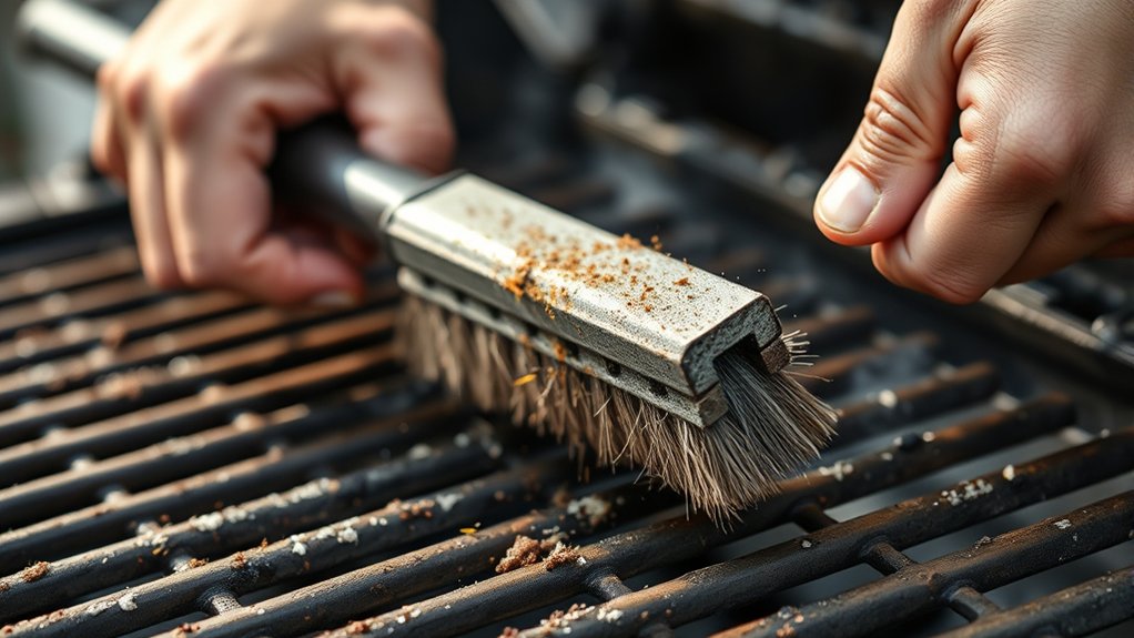 use wire brush thoroughly