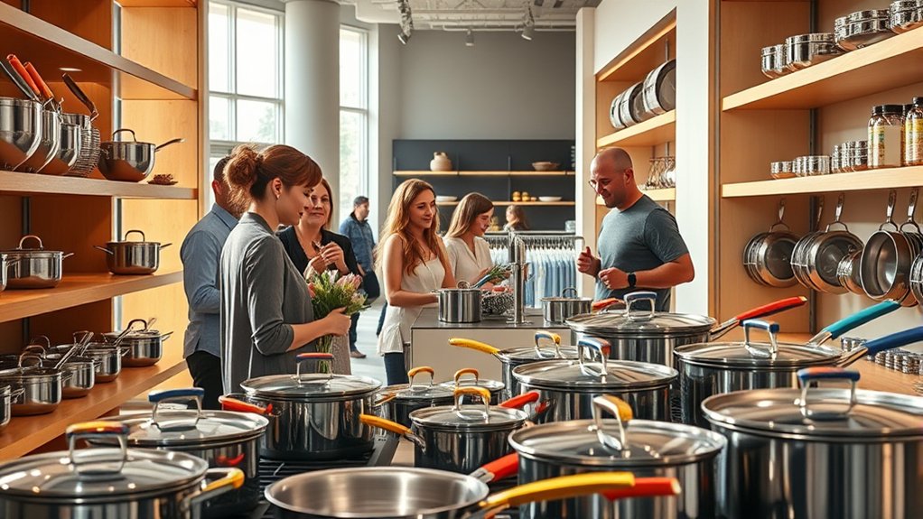 visit stores and demonstrations