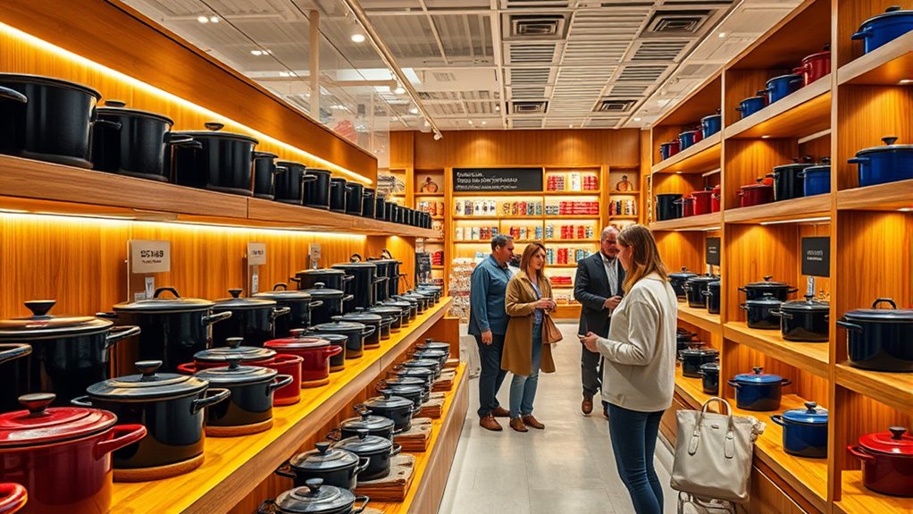 visit stores for authentic cookware